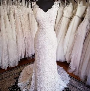 Ella Rosa Be356 Almond/Ivory 18 Wedding Dress